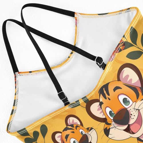 Image of Girls One Pieces Swimsuit Cute Beach Swimwear with Adjustable Strap 3-10 Years
