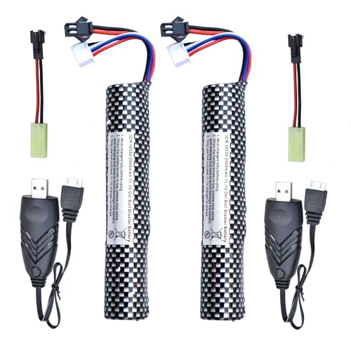 PTIJPOW Airsoft Gel Blaster Battery-11.1V 2000mAh Rechargeab