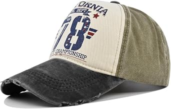 Retro California Cotton Baseball Cap Vintage Women Men Casual Sports Outdoor Hat