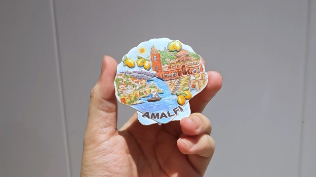 Imán decorativo de resina 3D con forma de concha Amalfi Coast miniatura 6