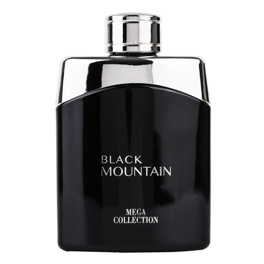 Ard Al Zaafaran Mega Collection Black Mountain Eau De Parfum Spray for Men, 3.4 Ounce