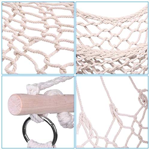 2Pcs Hanging Rope Air/Sky Chair Swing Beige #TOP4
