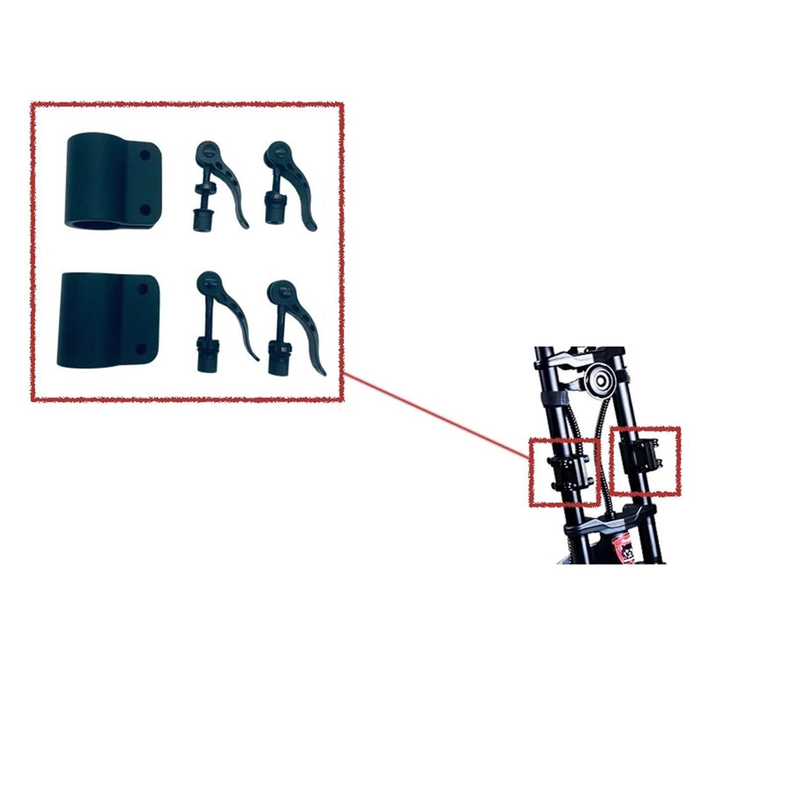 Système de Verrouillage Pliable Wolf X, Bloc de Pliage, coupelle de Direction renforcée à dégagement Rapide for Trottinette électrique Kaabo Wolf X 10 Pouces