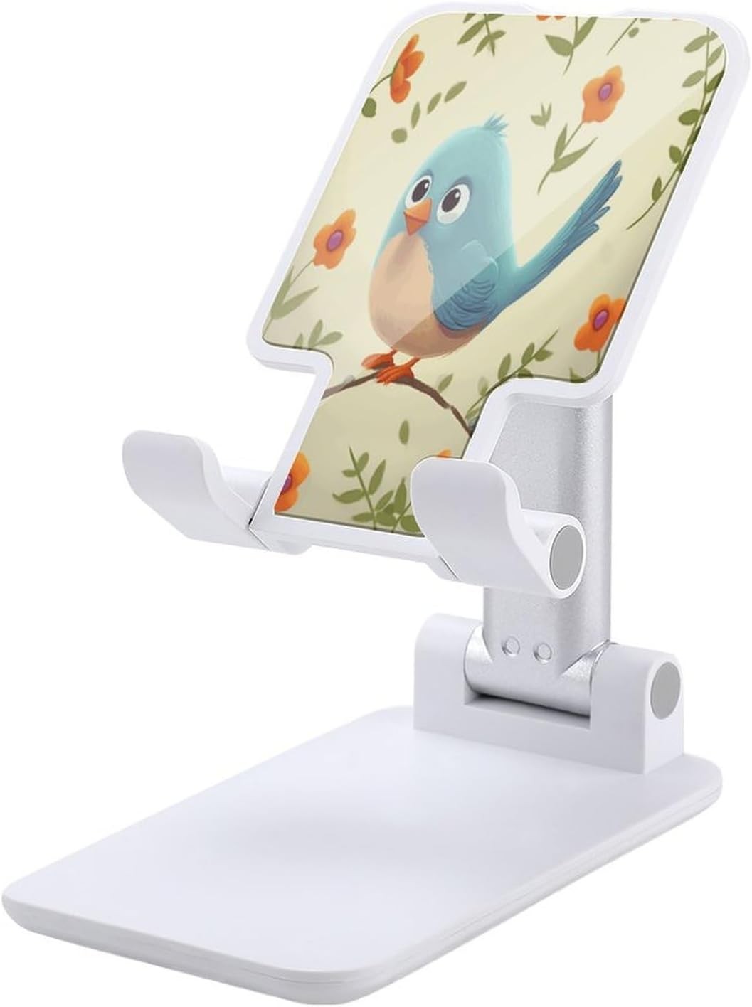 Cute Bird Cell Phone Stand for Desk White-Style