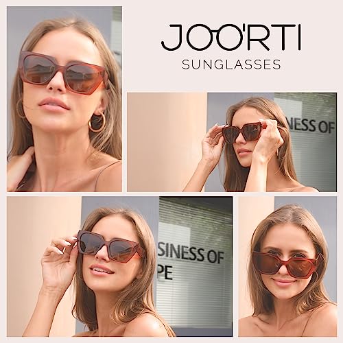 JOO'RTI Trendy Polarized Oversized Sunglasses Womens, Retro Big Square Cat Eye Designer Sunnies2
