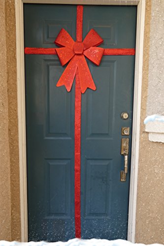 Love It Products Bow & Ribbon Red Glittery Matching Decorative Seasonal Holiday Set From For Christmas, Thanksgiving, New Years, Birthday, Any Celebration, Party Or Event (14.17 In X 18.89 Inches) #TOP5