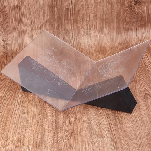 BENECREAT 6Pcs 3 Styles Glass 3D Foam Angle Wedge Tool, 30°/45°/60° Glass Layout Frame for Soldering Glass Together at Different Angles