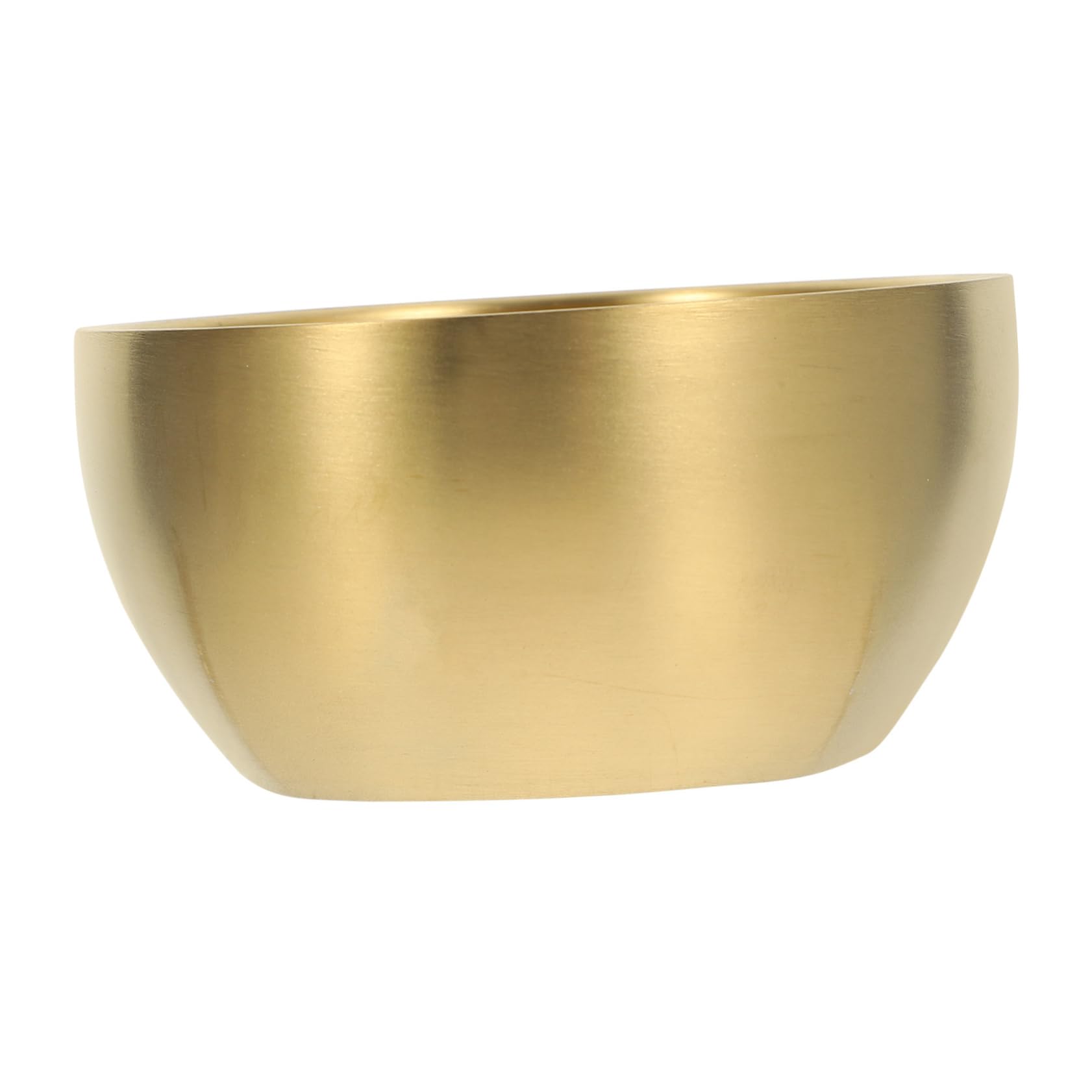 KICHOUSE Stainless Steel Double Insulated Bowl Multi Function Rice Bowl with Slip Bottom Gold Color for Home Hotel and Restaurant Use