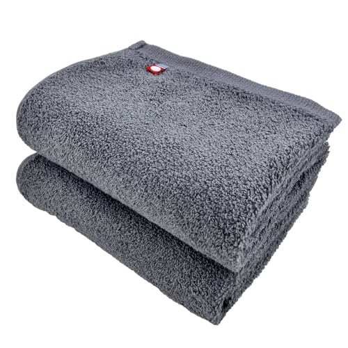 今治(Imabari) タオル Nカラー フェイスタオル グレー 2枚セット ブランド 薄手 無地 普段使い シンプル 日本製 国産