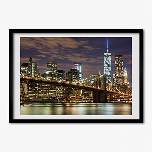 Cadre photo 70x50 cm Pont de Brooklyn pour sublimer la décoration de votre salon