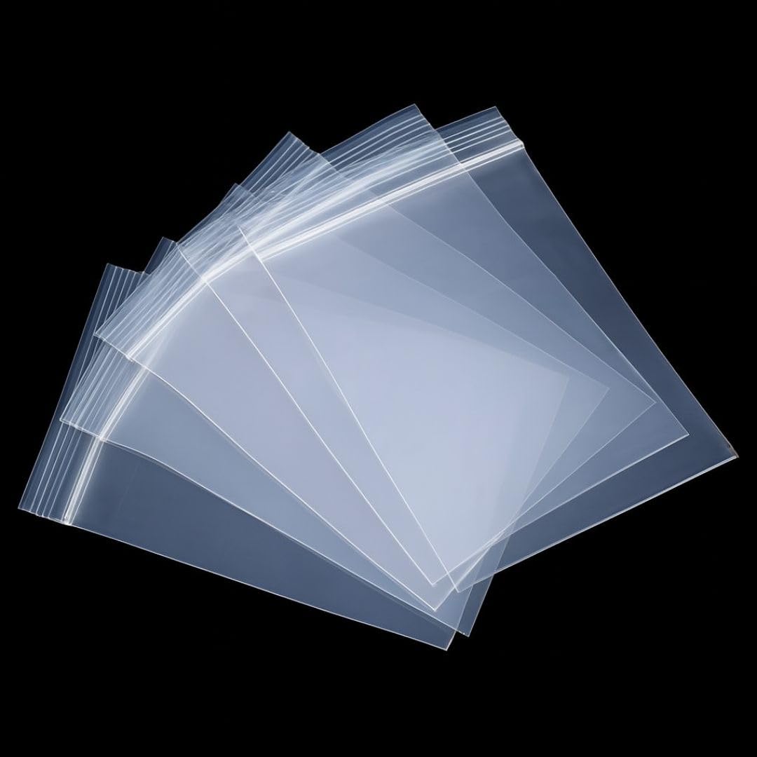 ezkart| 100x Strong Resealable Zip Lock Bags | Reusable Clear Plastic Bags | Ideal for Food Storage Jewellery Medicine (100, 3.5 x 4.5 Inch)