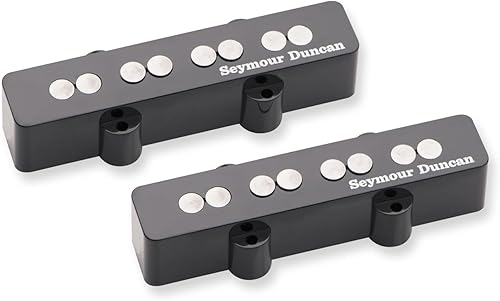 Seymour Duncan Juego de pastillas de bajo jazz de un cuarto de libra - Pastillas de alto rendimiento para guitarra de bajo de cuello y puente
