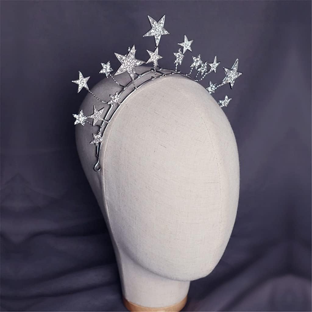 Fashion Rhinestone Pearls Crown Headband Gorgeous Tiaras and Crowns Wedding Ornaments Bridal Hair Jewelry Accessories