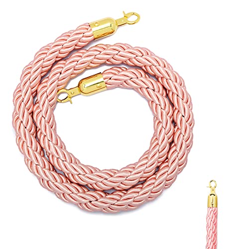 Corde de barrière file d'attente rose et or pour fête et salon de voiture