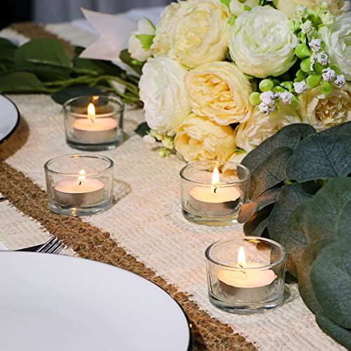 Lamorgift Glass Tealight Candle Holder Set Of 12 - Clear Tea Lights Candle Holders For Wedding Centerpieces& Party Decorations& Home Decor… #TOP4