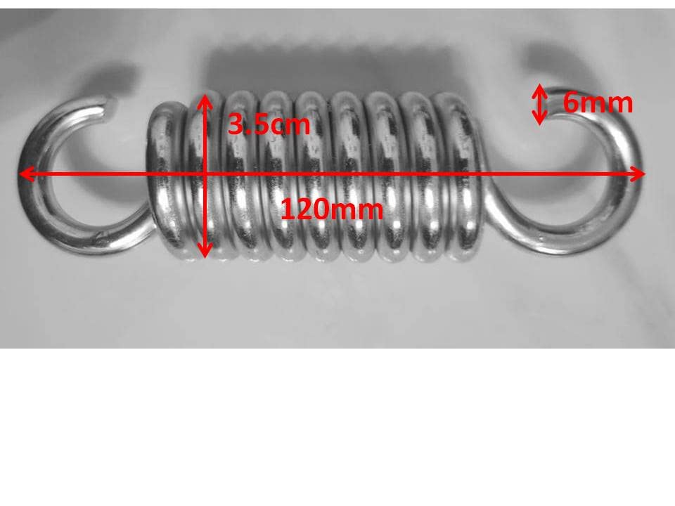 Heavy duty Spring for garden swing hamock extension spring suspension hooks various sizes and styles available (12cm inline x 2) - Image 2
