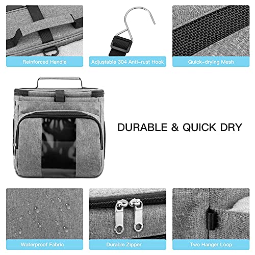 Bukere Shower Caddy Tote Bag, Portable Shower Caddy For College Dorm Travel, Separate Compartment, Large Capacity, Quick Dry Mesh Base, Hanging Toiletry Bath Bag For Student, Gym, Camp, Women Men #TOP3