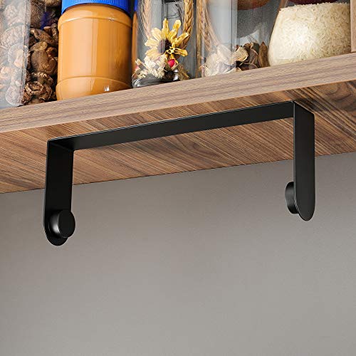 Image of ZUNTO Black Paper Towel Holder Under Cabinet, Stainless Steel Kitchen Towel Holder Stick on Wall Vertical or Horizontal, Frees up Counter Space