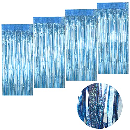 Yiliya 4 Pack Cortina De Oropel,Azul Claro Cortinas Metálicas De Oropel, Metálica Foil Fringe Cortinas Flecos Dorados Cortina De Borla Para Decoración Pared Fiestas Cumpleaños Navidad Boda Yiliya 4 Pack Cortina De Oropel,Azul Claro Cortinas Metálicas De Oropel, Metálica Foil Fringe Cortinas Flecos Dorados Cortina De Borla Para Decoración Pared Fiestas Cumpleaños Navidad Boda