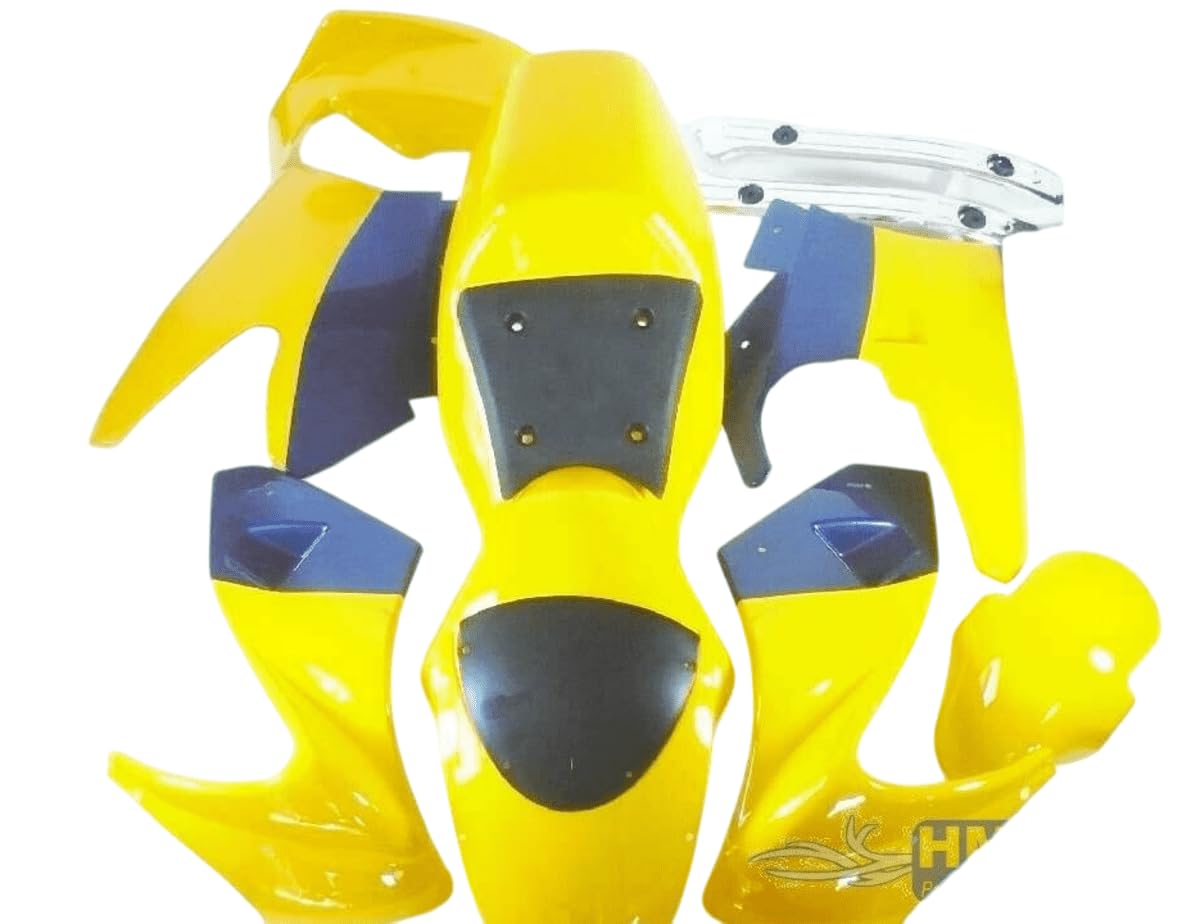 Pocket Bike Verkleidung Set komplett gelb/blau