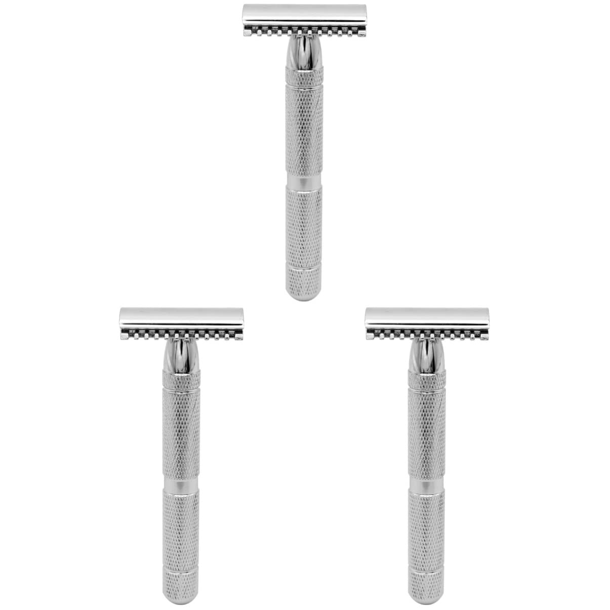 Beaupretty 3pcs Professional Barbershop Double Safety Razor Men Steel Razor Safe Men Shaver