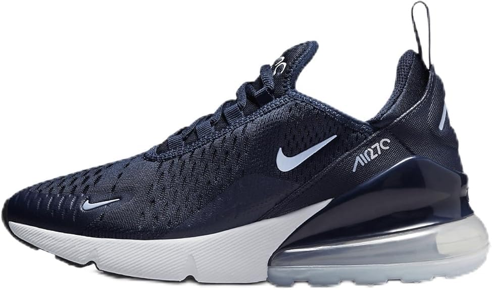 Nike Air Max 270 Big Kids' Shoes (943345-407, Obsidian/White/White/Cobalt Bliss) Size 6