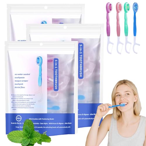 Oputemon 2025 5-in-1 Mini Toothbrush & Floss Set (78 pcs)