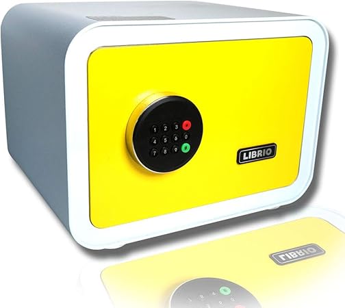 Amazon テンキー式 防犯金庫 16 7l 金庫 保管庫 防犯対策 鍵付 おしゃれ かわいい 小型 中型 電子金庫 店舗用 防犯 16kg ホワイトxレモン Xb006wl 金庫 金庫アクセサリー 文房具 オフィス用品