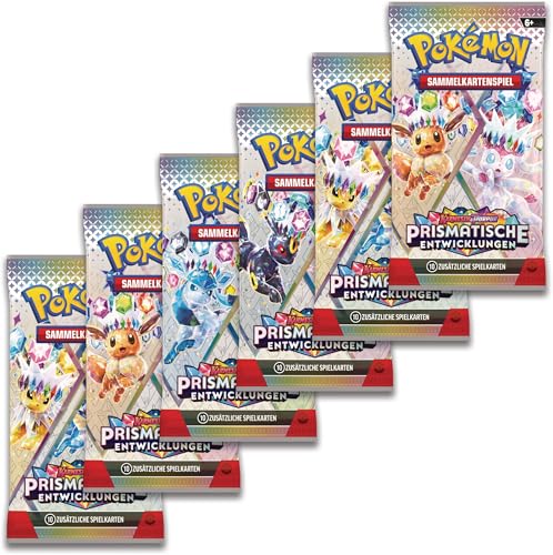 Pokémon-Sammelkartenspiel: Boosterbundle Karmesin & Purpur – Prismatische Entwicklungen (6 Boosterpacks) – Ansicht 4
