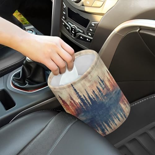 Image of Bigfoot Forest Collapsible Waste Basket Bin Car Trash Can Seat - Car Garbage Bag,Small Trash Can Car Accessories Interior for Car SUV Trucks
