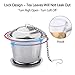 Tea Infusers for Loose Tea, 18/8 Stainless Steel Tea Infuser (1+2 Pack), Extra Fine Mesh Tea Ball Strainer Fliter, Reusable Steeper with Drip Trays and Extended Chain Hook