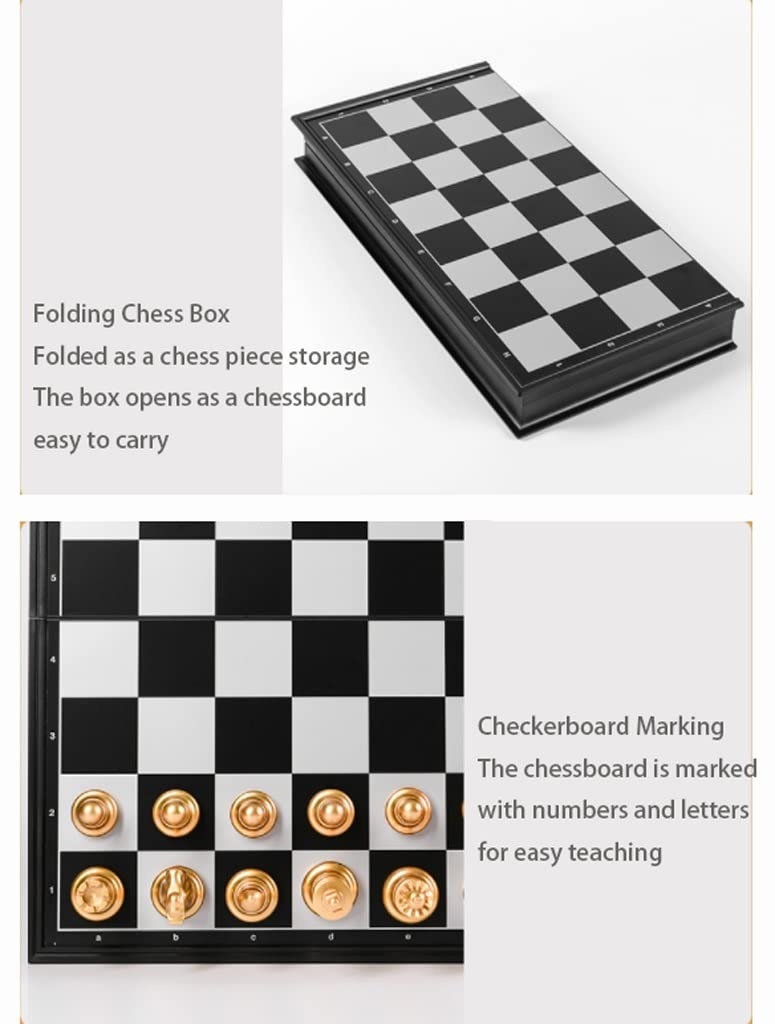Reisespiele, Schach Magnetisches Schachspiel Holzschachspiel mit klappbarem Schachbrett(32cm)