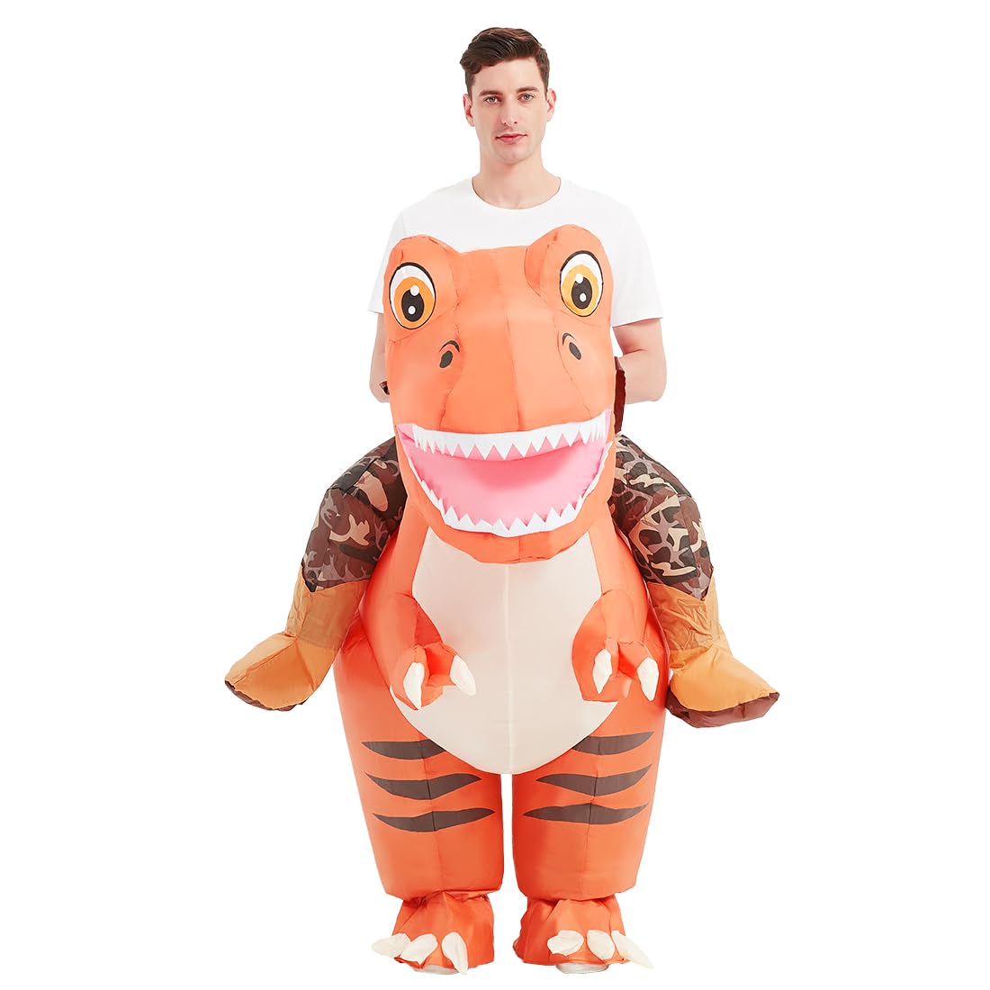 GOOSHInflatable Dinosaur Costume for Adults Riding T Rex Air Blow up Funny Fancy Dress Halloween Party Cosplay Costume