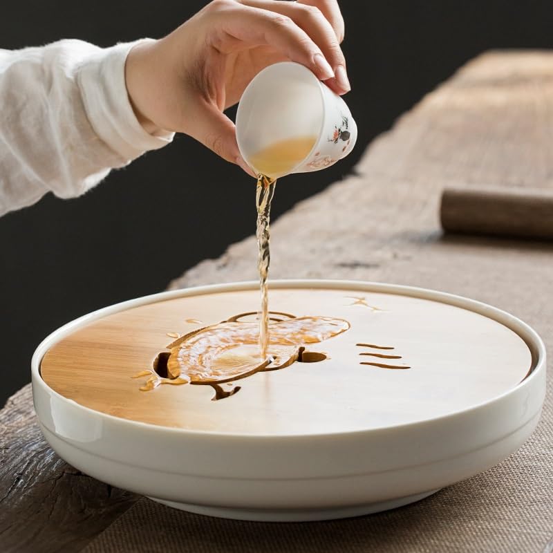 Plateau en céramique Kung Fu pour thé et stockage d'eau mini table - 6