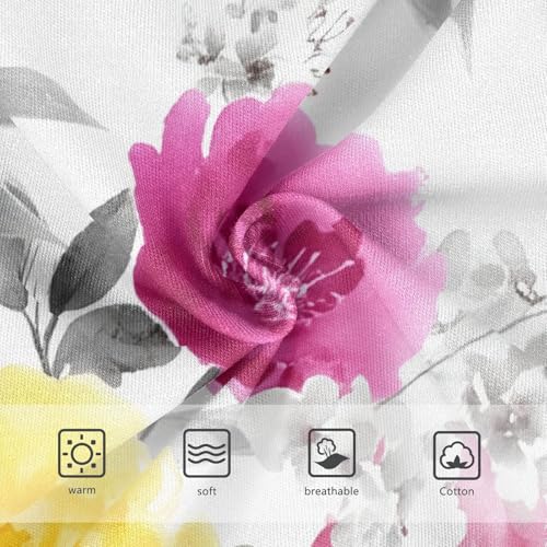 Animals Toddler Underwear Floral 2t Cotton Little Girl Panties Watercolor Pink Yellow Flowers White Briefs Underpants3