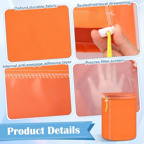 8PCS 5 Gallon Filter Bags, Windspeed Oxford Cloth All-Mesh Filter Bags for 5 Gallon Bucket with Filter Screen and Storage Pouch(25 to 220-Micron) by Windspeed - Image 3