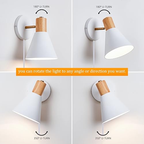 Miniatura 5 de Apliques de pared con interruptor de perilla, lámpara de pared ajustable negra para dormitorio industrial, iluminación de fregadero de baño