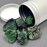 NATURAL STONES® - RUBI ZOISITA Piedras naturales en bruto 3-5 cm Pack 250 gr - Protégete, amuleto de la suerte - Piedras y cristales naturales de sanación (Rubi Zoisita)