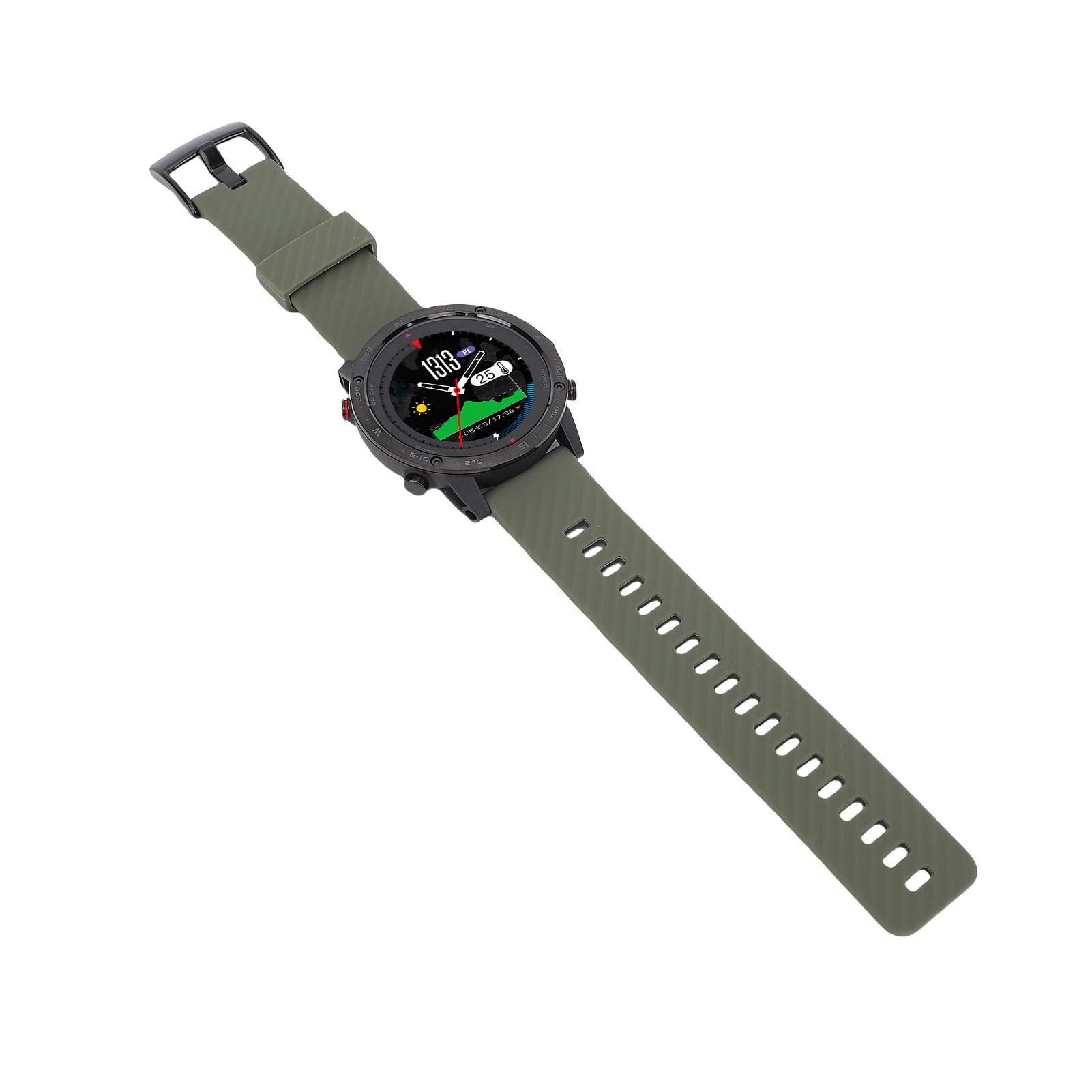 Orologio Intelligente Rotondo con Display da 1,3 Pollici - Orologio Sportivo Durevole per Immersioni e Nuoto - Materiale Leggero in Lega Ti - Ideale per attività All'aperto