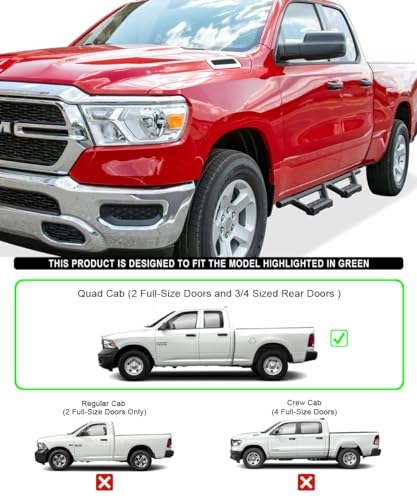 Estribos APS para Ram 1500 2019-2026 Quad Cab acero inoxidable miniatura 2
