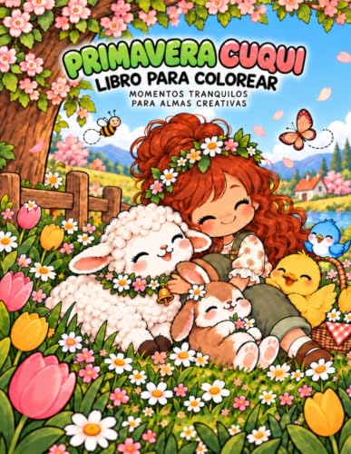 Primavera Cuqui: Libro para colorear: momentos tranquilos para al...