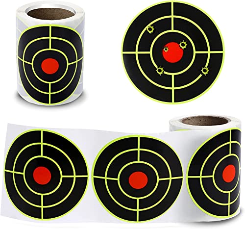 100 Pcs Shooting Targets, Self Adhesive Splatter Targets, Round Reactive Targets, 3 Inch Paper Targets For Shooting Range. #TOP12