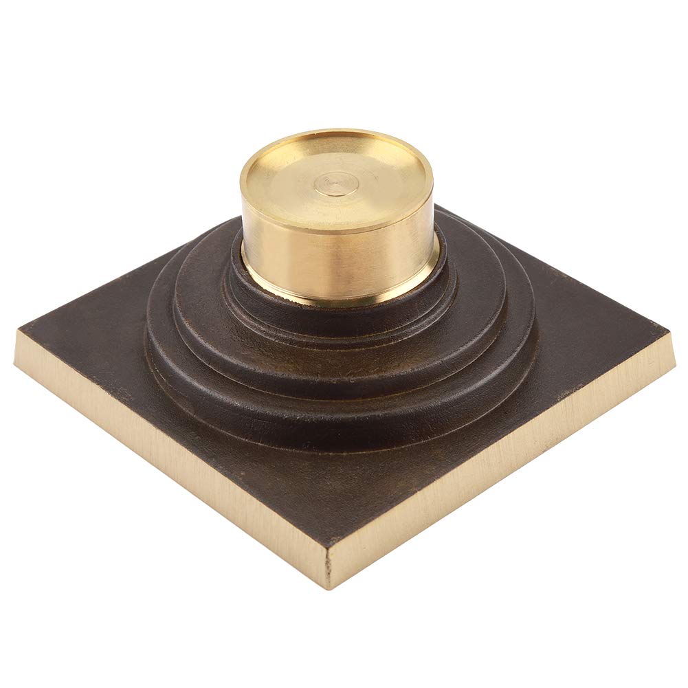 BuyWeek Bonde de Douche, Siphon de Sol Carre Siphon Douche Antique en Laiton Grille de Couverture de Crépine de Vidange de Salle de Bains 10 cm (#1)