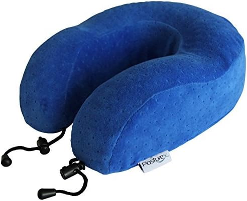 Travel Pillow – Best Memory Foam Therapeutic U-Shaped Neck Pillow – Ergonomic Design - Cooling Gel Technology