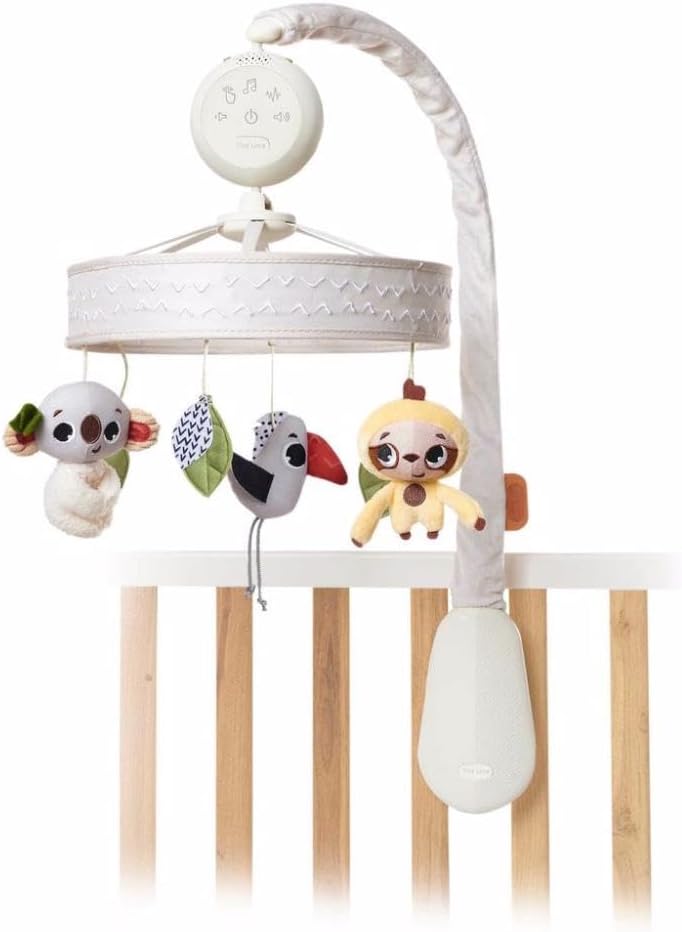 Tiny LoveBoho Chic Luxe Musical Mobile, Cot Mobile with Melodies, Vintage-Looking Toy Arm, 0m +