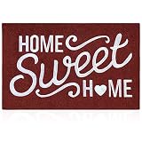 AAZZKANG Red Door Mat Decorative Outdoor Mat with Non Slip Rubber Backing Easy to Clean Outside Insi