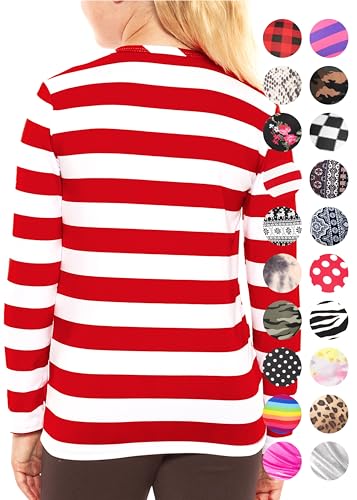 Image of Girls Long Sleeve Shirts | Soft Crew Neck Top | Short Sleeve | Long Sleeve Shirt Girls Size 2T - 16