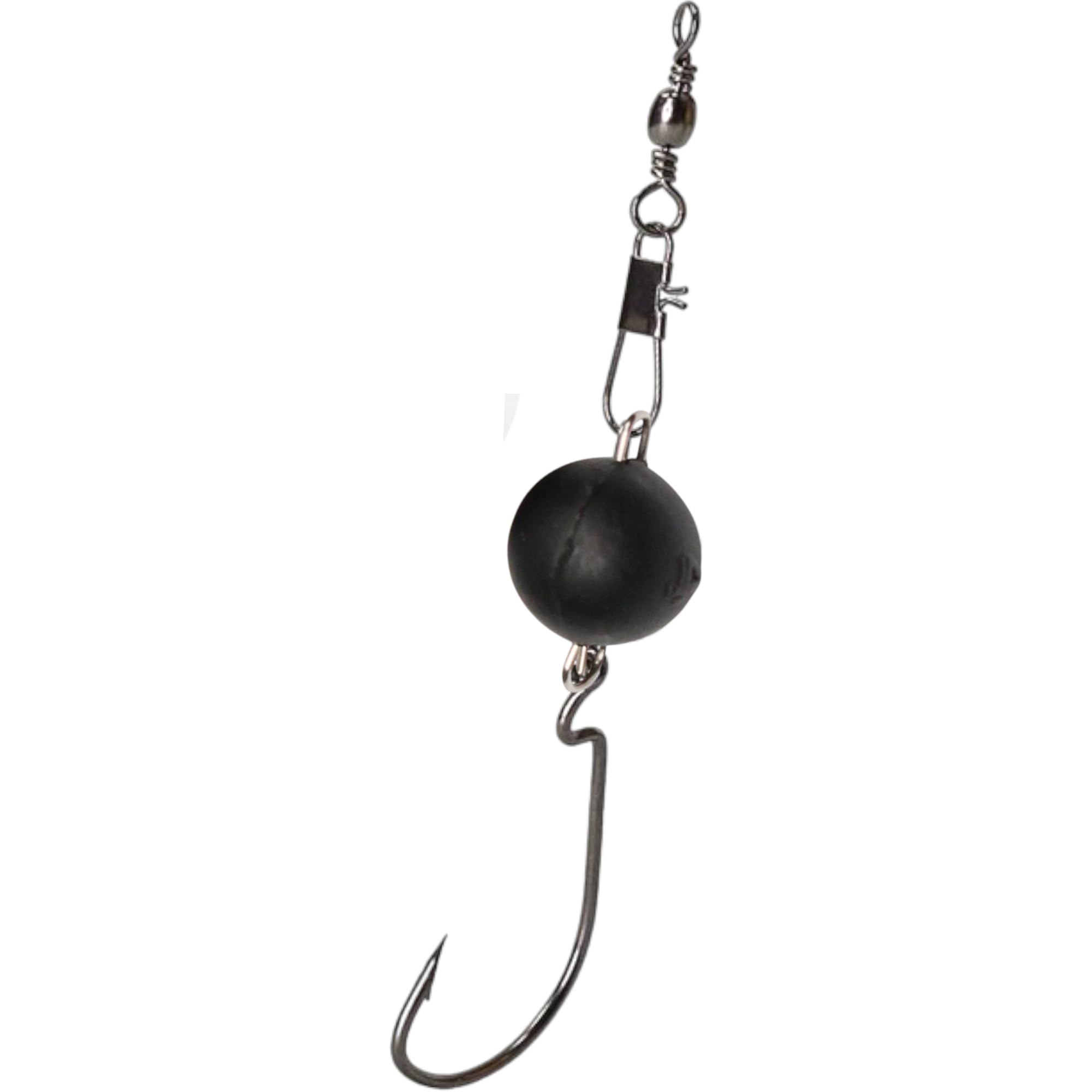 Cheburashka - Set di teste da jig nere opache – Drop Shot piombo per offset gancio con penna – Piombo da pesca Dropshot – Palline al piombo – Pesi – Fishing Jig Sport Set – Accessori da