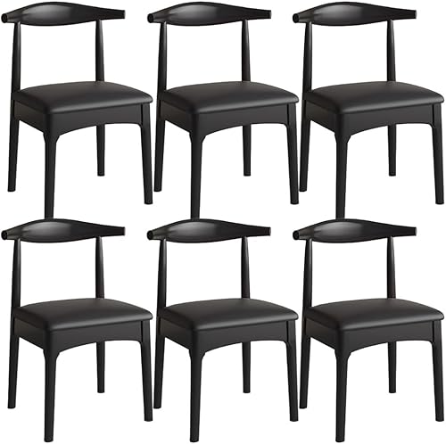 Miniatura 23 de YVYKFZD Solid Wood Dining Chairs Set, Armless Kitchen Chairs, Upholstered Dining Room Chair with Curved Back, Leisure Comfy Side Chair, for Living