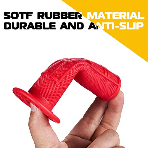 Image of 7 /8'' ATV Grips Universal Handlebar Grips Soft Rubber Motorcycle Grip for ATV Polaris Thumb Throttle Kid Youth 4 Wheeler Quad 400ex